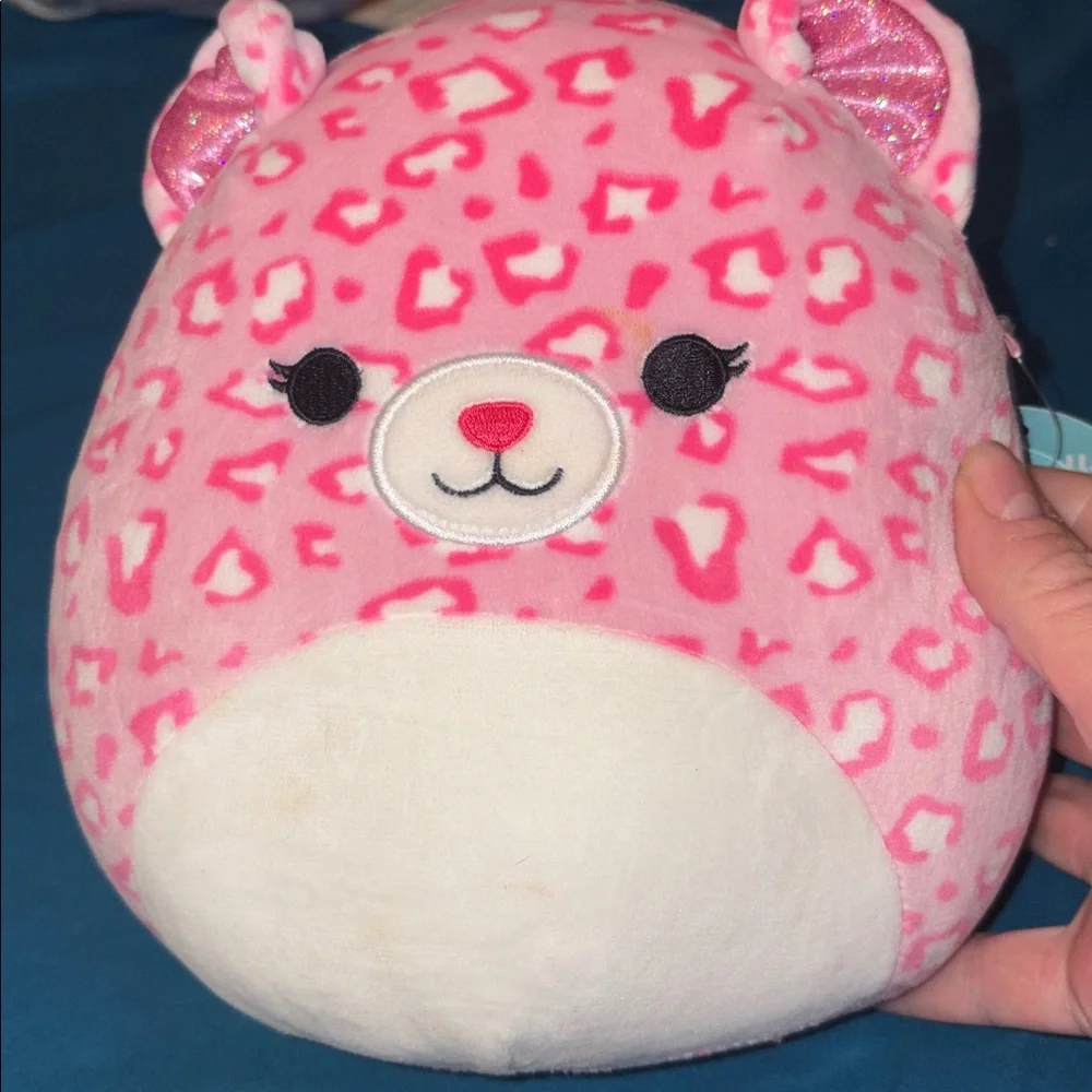 Squishmallows Pink Leopard Antonella Plush for Small Pets